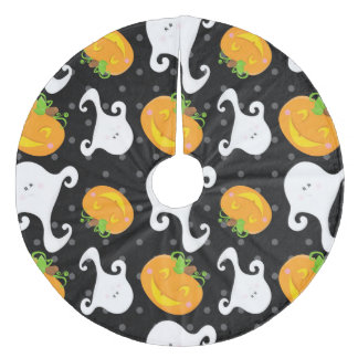 Retro halloween fest julgransmatta fleece