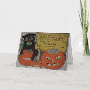 Retro halloween festinbjudan inbjudan
