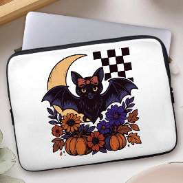 Retro Halloween Fladdermus med Måne gotisk estetis Laptop Fodral