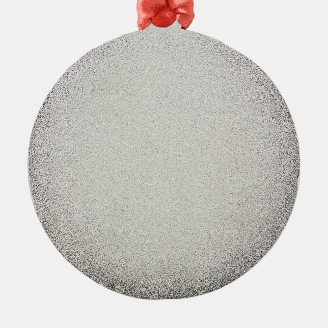 Retro Halloween Ghost Safety - fortsätt Säkert Julgransprydnad Metall (Baksida)