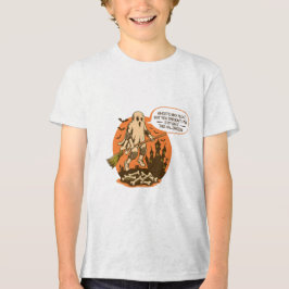 Retro Halloween Ghost Safety - fortsätt Säkert T Shirt