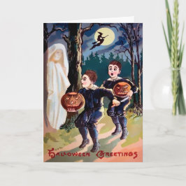 Retro Halloween Hälsning-kort Helgkort