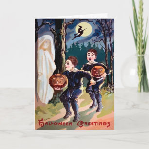 Retro Halloween Hälsning-kort Helgkort