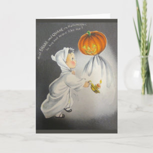 Retro Halloween-hälsningskort Kort