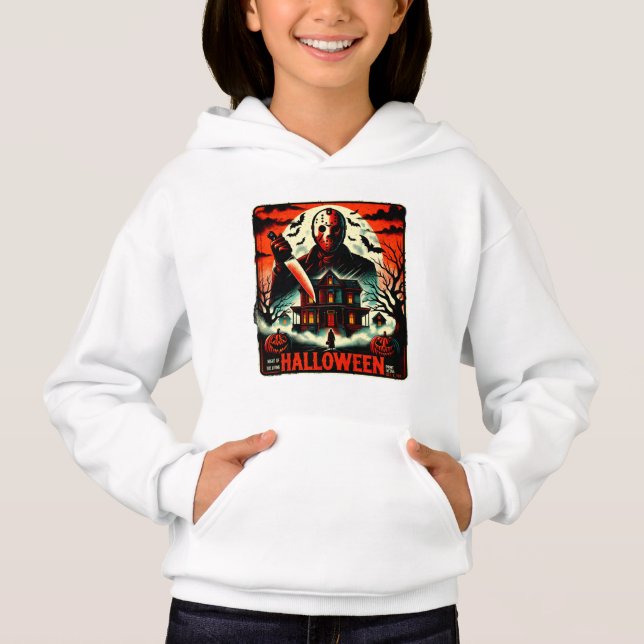 Retro Halloween Horror Natten 80-tal Slasher Vibes T Shirt (Framsida)