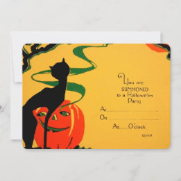 Retro Halloween-inbjudan Inbjudningar