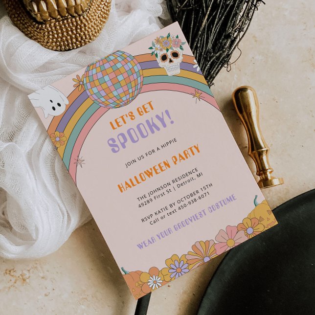 Retro Halloween-inbjudan till en Groovy Halloween Inbjudningar (Skapare uppladdad)