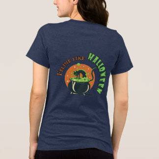 Retro Halloween-kattinlägg Skapar T Shirt