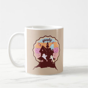 Retro Halloween-kostym Spöklik Häxfabrik Spöke Kaffemugg