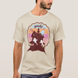 Retro Halloween-kostym Spöklik Häxfabrik Spöke T Shirt