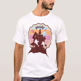 Retro Halloween-kostym Spöklik Häxfabrik Spöke T Shirt