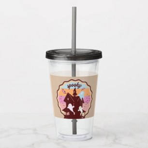 Retro Halloween-kostym Spöklik Häxfabrik Spöke Take Away Mugg
