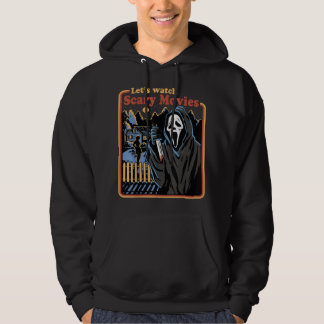 Retro Halloween Let's Watch Scary Horror Movies Gh Hoodie