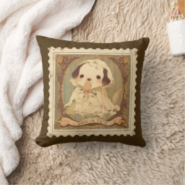 Retro Halloween Puppy Bus eller godis Pillow Kudde