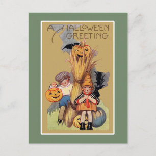 Retro Halloween rolig illustration Vykort