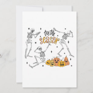 Retro Halloween Shirt, Funny Halloween Skull Inbjudningar