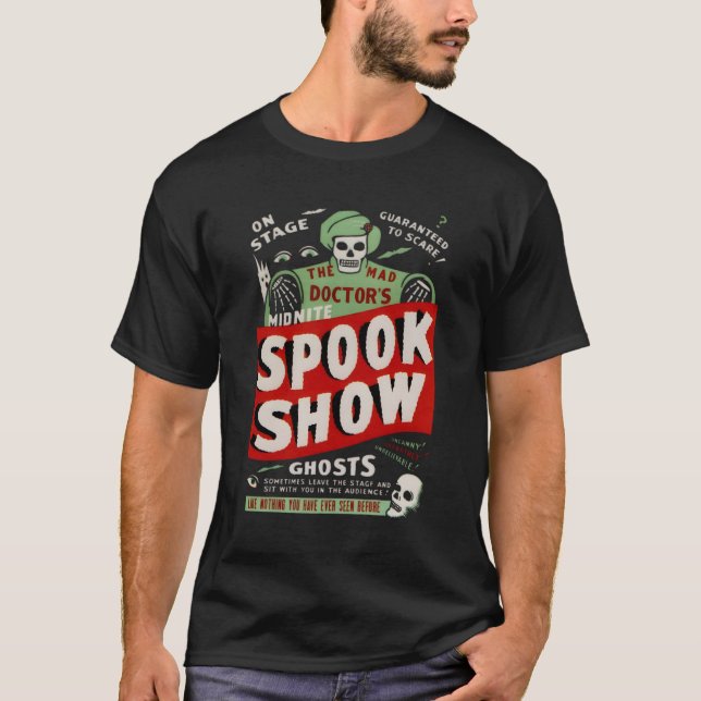 Retro Halloween Skeleton Horror Movie Midnight Spo T Shirt (Framsida)