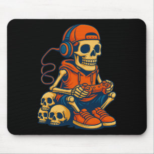 Retro Halloween skelett Gamer videospel pojkar M Musmatta