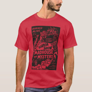 Retro Halloween skelett skräckfilm midnatt hor T Shirt