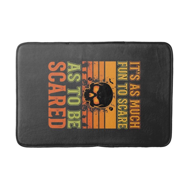 Retro Halloween skrämmande skalle design_1 Badrumsmatta (Framsidan)