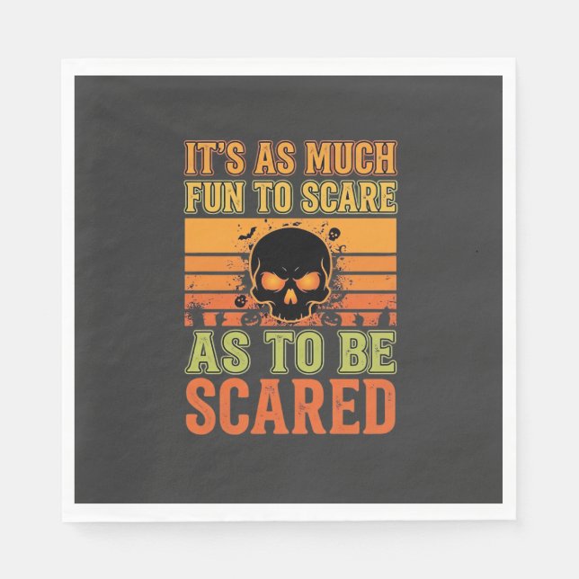Retro Halloween skrämmande skalle design_1 Pappersservett (Framsidan)