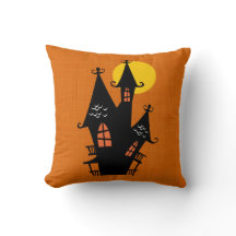 Retro Halloween spökat hus