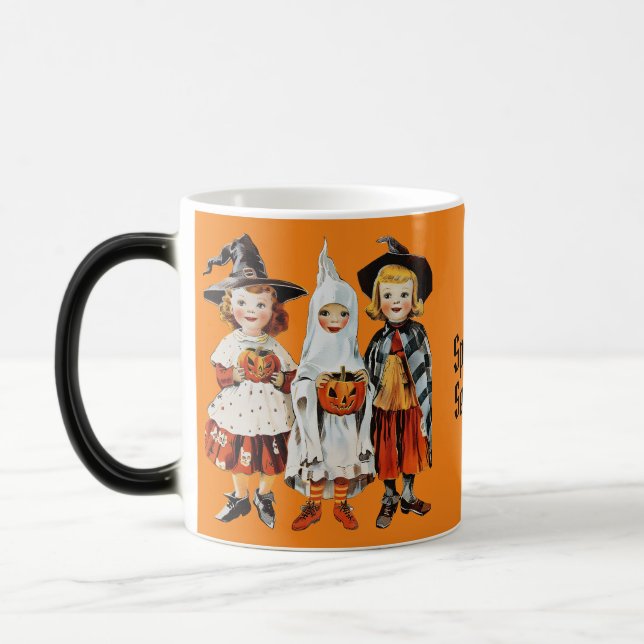 Retro Halloween Spooky Season Magisk Mugg (Vänster)
