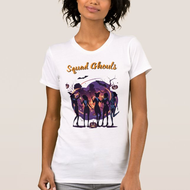 Retro Halloween Squad Ghouls Women's T-Shirt (Framsida)