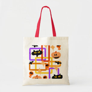 Retro Halloween Stil-Roligt Mönster Tygkasse