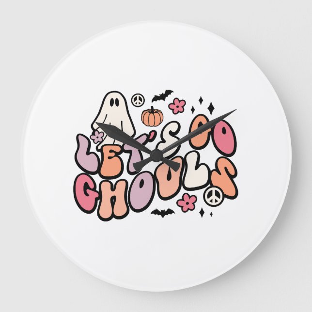 Retro Halloween Stor Klocka (Framsida)