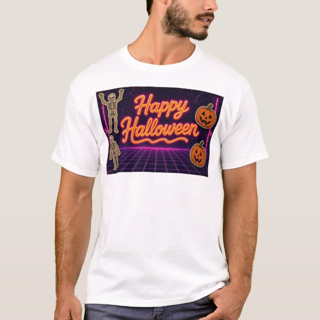 Retro Halloween T-Shirt (Framsida)