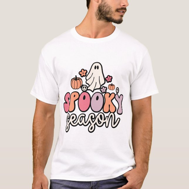 Retro Halloween T Shirt (Framsida)