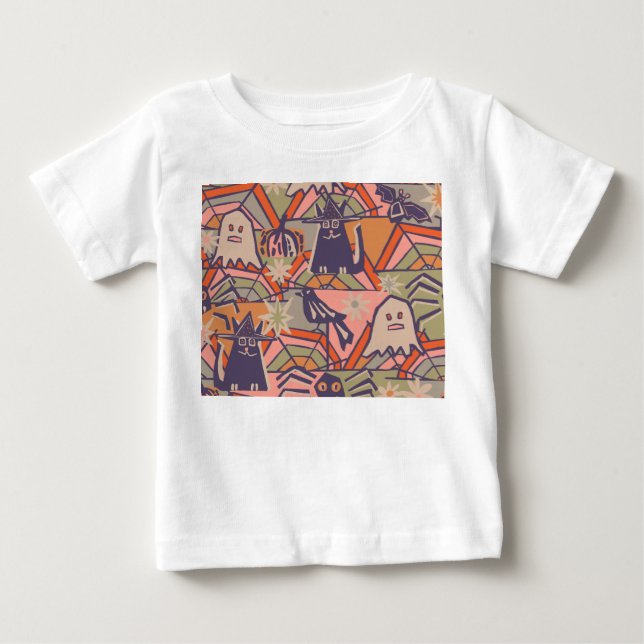 Retro Halloween T Shirt (Framsida)