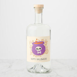 Retro Halloween-taloky potionelixir Spritflaskor Etikett