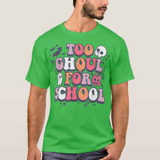 Retro Halloween Teacher Ghouls Groovy School Trick T Shirt