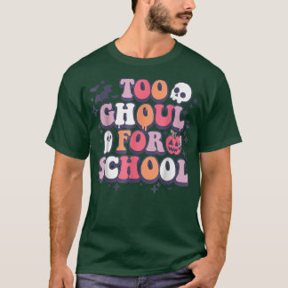 Retro Halloween Teacher Ghouls Groovy School Trick T Shirt
