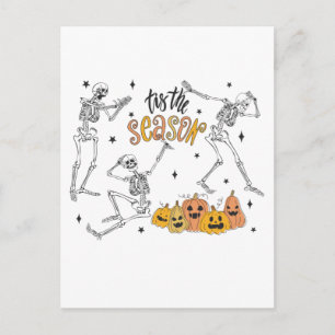 Retro Halloween-tröja, rolig Halloween-dödskalle Vykort