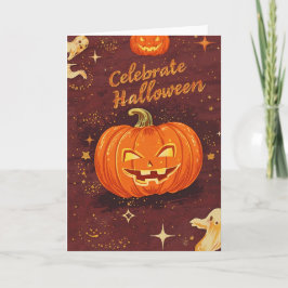 Retro Halloween Välkomstkort – Firande Hallowee Kort