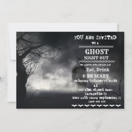 Retro Halloween Vuxen Party-inbjudan Inbjudningar