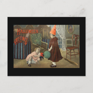RETRO HALLOWEEN-vykort "HALLOWEEN HÄLSNING" Vykort