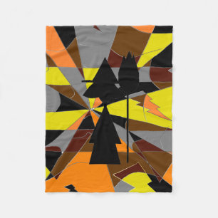 Retro Halloween Witch-Abstrakt Fleecefilt