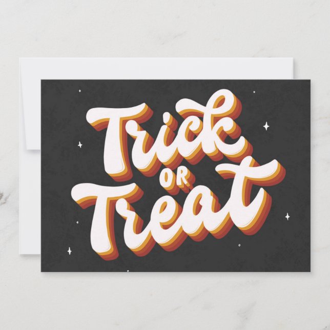 Retro Halloweenkul Kort (Framsida)