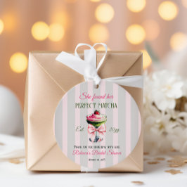 Retro Halm Perfekt Matcha Rosa Rosett Bröllopsdusc Gåvor Etiketter