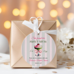 Retro Halm Perfekt Matcha Rosa Rosett Bröllopsdusc Gåvor Etiketter