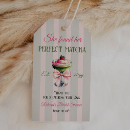 Retro Halm Perfekt Matcha Rosa Rosett Bröllopsdusc Presentetikett