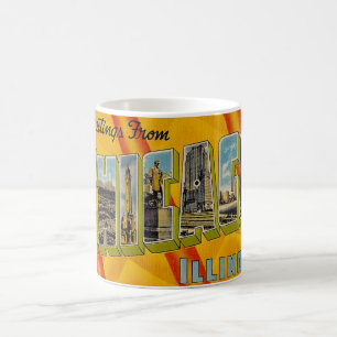 Retro Hälsning från Chicago Kaffemugg