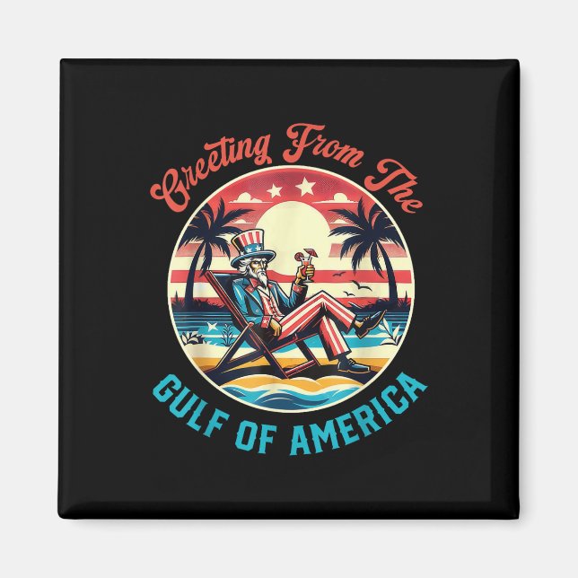 Retro Hälsning från Förenta staternas Bukt Trump Magnet (Framsidan)
