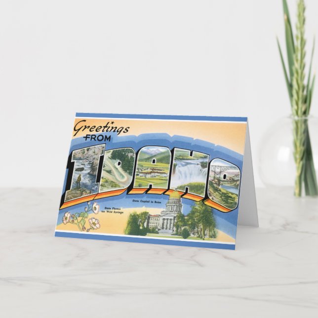 Retro hälsningar från Idaho Kort (Framsida)