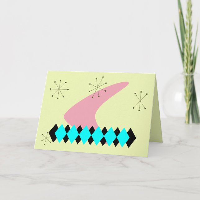 Retro hälsningkort för 50-tal kort (Framsida)