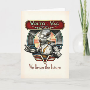 Retro hälsningkort för robot Volto-Vac Kort